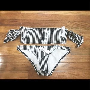 J Crew Suckered Stripe Swimsuit